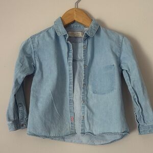 Zara Light Blue Denim Shirt for Kids
